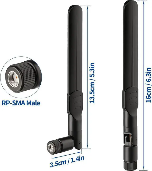 Alt view image 2 of 7 - 4G LTE Cellular Trail Camera Antenna 8dBi RP-SMA Male Antenna (2-Pack) Compatible with Spypoint Link Micro Solar EVO Link S Dark Wildlife Hunting Game Cam Outdoor Mobile Security Camera