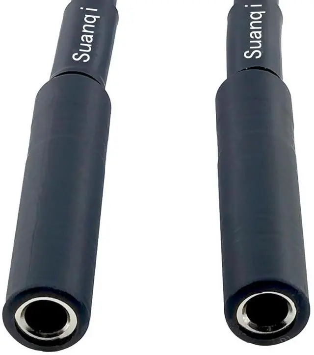 Alt view image 5 of 5 - Right Angle 6.35 mm Male to 6.35 Female Adapter Gold Plated ¼ inch ts to ts Pancake Type Connectors Cable for Speaker Patch Guitar (TRS Male to TRS Female) 1