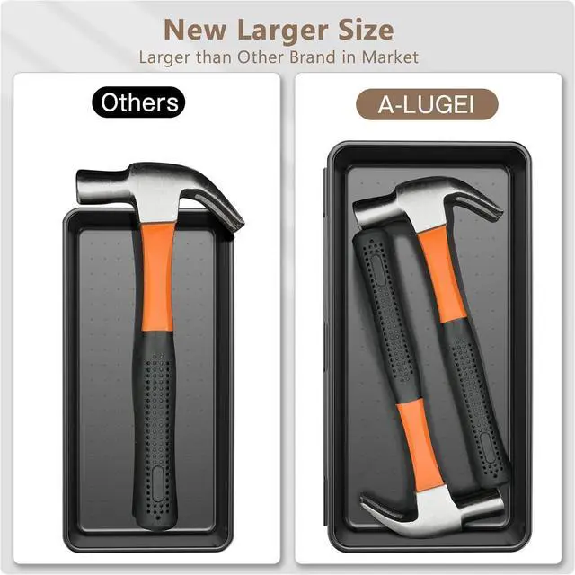 Alt view image 2 of 7 - & 5 SizeTool Box Organizer Tray Divider Set, Black Desk Drawer Organizer, Garage Organization and Storage Toolbox Accessories Rolling Tool Chest Cart Cabinet WorkBench Small Part