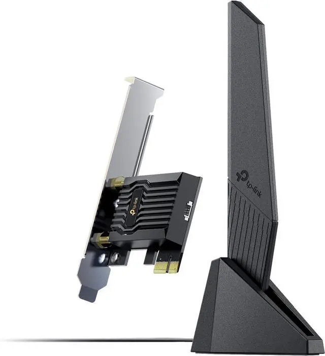 Main image of TP-Link AXE5400 WiFi 6E PCIe WiFi Card for Desktop PC (Archer TXE73E), Up to 5.4 Gbps Tri-Band Wireless Card | 6 GHz | Low-Latency | Bluetooth 5.3 | WPA3 | Low-Profile Single Antenna | OFDMA, MU-MIMO