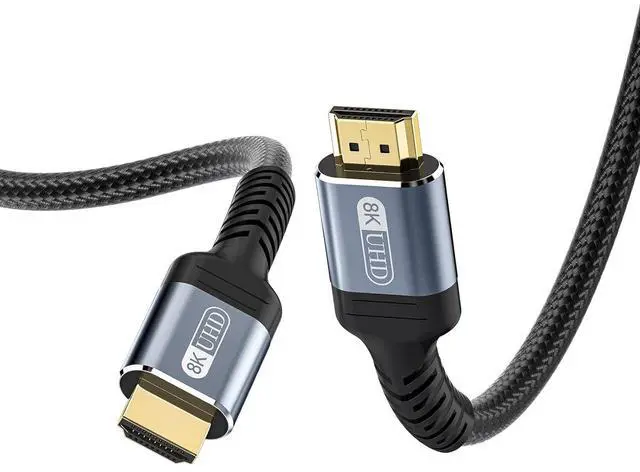 Main image of 8K HDMI 2.1 Cable 6ft 48Gbps Ultra High Speed Braided Nylon HDMI Cord-8K@60Hz 4K@120Hz Compatible for Monitor/TV/PS5 4 3/Laptop/Xbox Series X/Projector/Blu-ray Players