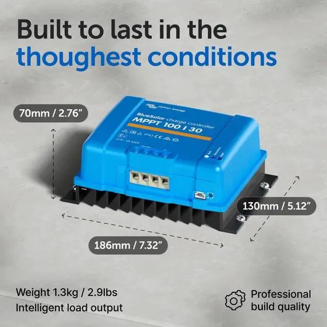 Alt view image 4 of 4 - Victron Energy MPPT 100/30 Charge Controller | Max Solar Output, 30A 12/24V