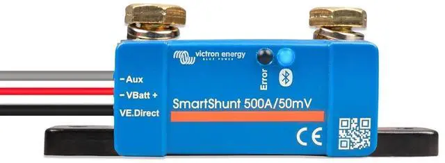 Main image of Victron Energy SmartShunt 500A Bluetooth Shunt IP65 Battery Gauge 6-70V