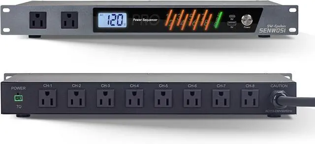 Main image of 10 Socket Power Conditioner/Surge Sequencer USB Type-C/Type-A Charger