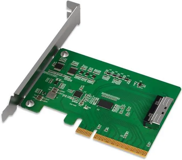 Main image of ICY DOCK PCIe 5.0 x8 NVMe Adapter Card with 1 x MCIO 8i (SFF-TA-1016) Connector & Redriver (PCIe Bifurcation Required) - EXLink MB409A5