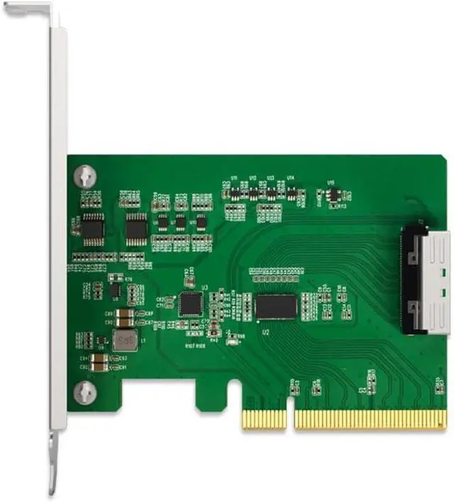 Alt view image 2 of 2 - ICY DOCK PCIe 5.0 x8 NVMe Adapter Card with 1 x MCIO 8i (SFF-TA-1016) Connector & Redriver (PCIe Bifurcation Required) - EXLink MB409A5