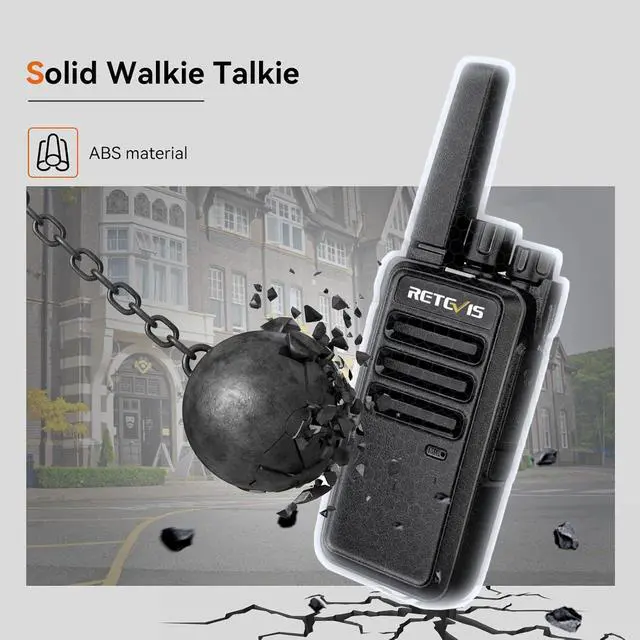 Alt view image 7 of 7 - Retevis RT68 2 Way Radio, Long Range Walkie Talkies for Adults (10 Pack) with 10 Multi Way Charger, Easier Securer Charging, 1200mAh, Compact Handheld Two Way Radios Rechargeable for Industry