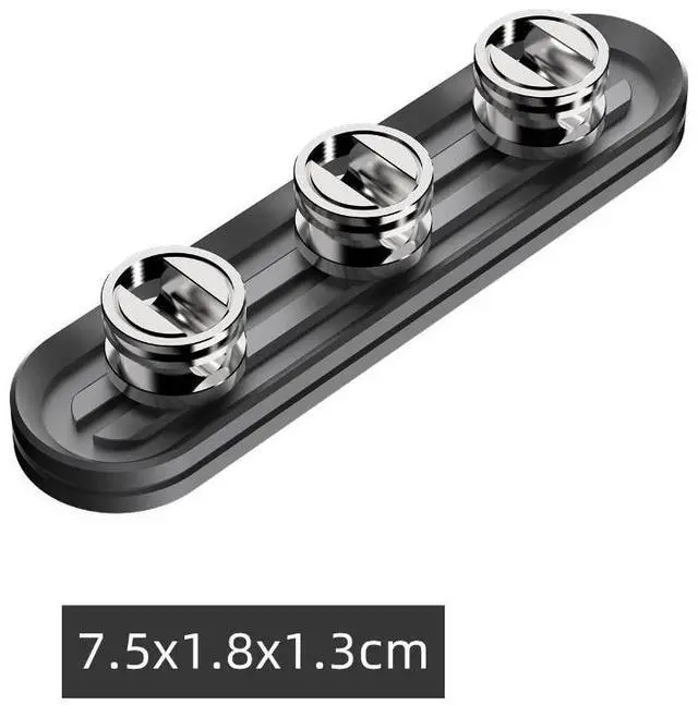 Alt view image 5 of 5 - All-metal Cable Clips, Cord Organizer Cable Management, Cable Organizers USB Cable Holder Wire Organizer Cord Clips for Desk Car Home and Office (3 Slots Black Oxide)