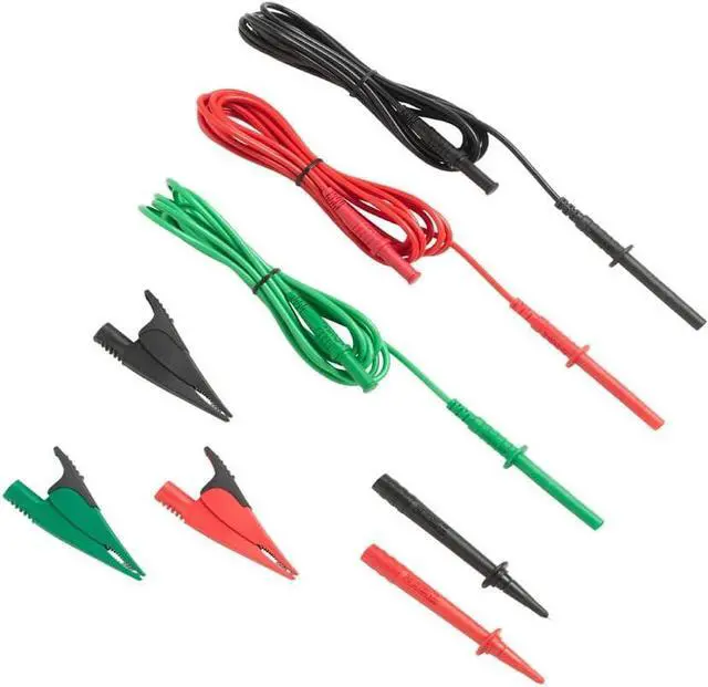 Main image of Fluke TL1550B 3 Piece Test Lead Set with Alligator Clips, 5000V DC Voltage, 20A Current, 103-25/128" Cable Length