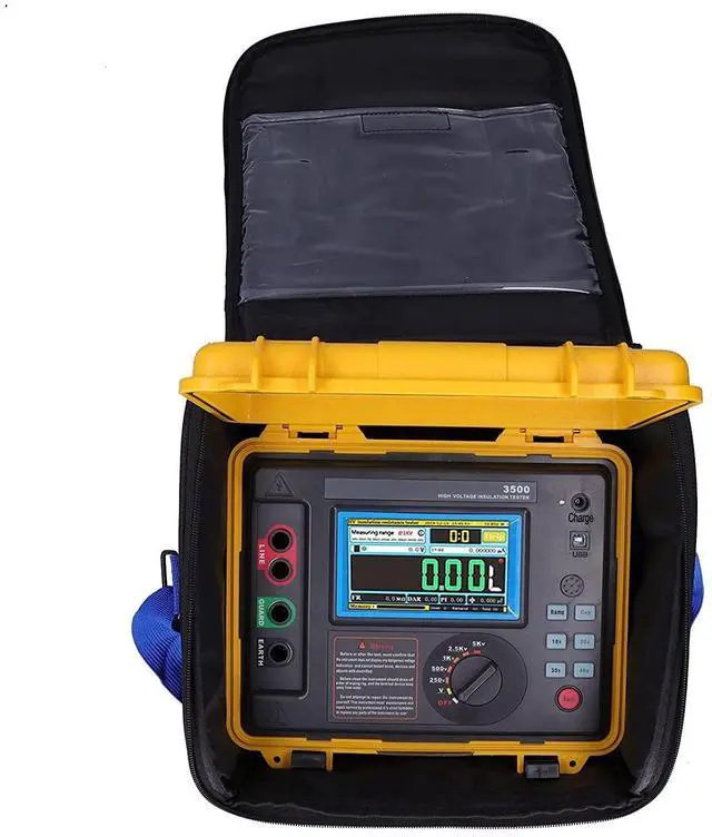 Alt view image 4 of 7 - ETCR3500 5KV High Voltage Insulation Tester Megohm Meter 5T 5mA | Supports IR, PI, DAR, STEP and RAMP Testing for cables, motors, transformers and switchgear