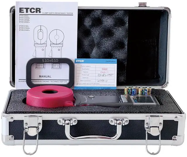 Alt view image 2 of 5 - ETCR2100A+ Digital Clamp Ground Earth Resistance Meter Tester 200 | Non-contact clamp-on design enables fast loop resistance measurement without disconnecting ground wires, with 32mm jaw