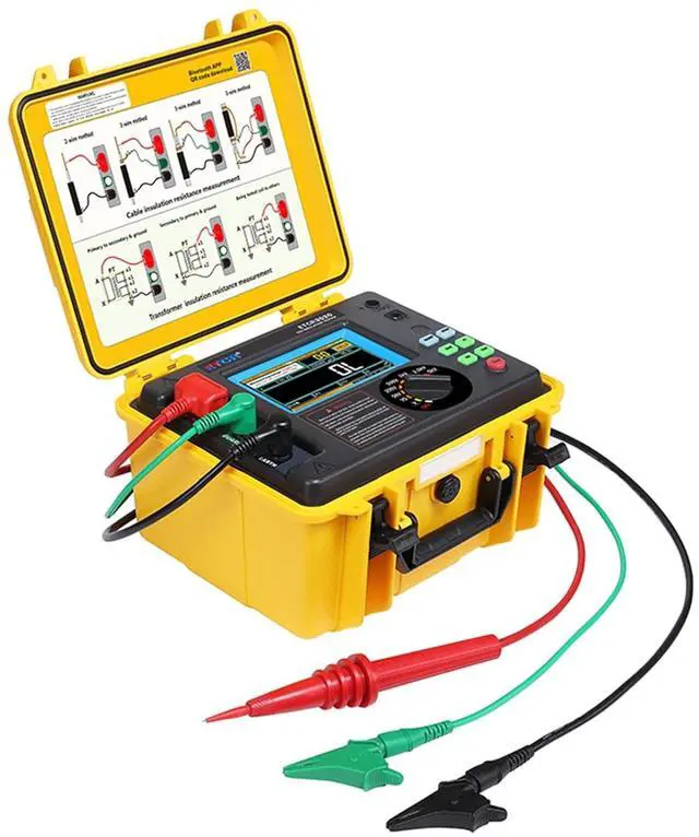 Alt view image 4 of 5 - ETCR3520 5KV High Voltage Insulation Tester Megohm Meter 10T 7mA | Supports IR, PI, DAR, STEP and RAMP and capacitance measurement for cables, motors, transformers and switchgear