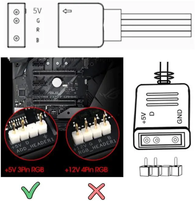 Alt view image 5 of 7 - 2PCS White ARGB Spliter Cables, 5V 3-Pin Addressable RGB 1-to-2 Y Spliter Cables, for Computer Chassis, 1 to 2 ARGB Cables, 1-to-2 ARGB Extension Cables, 11.8 Inches