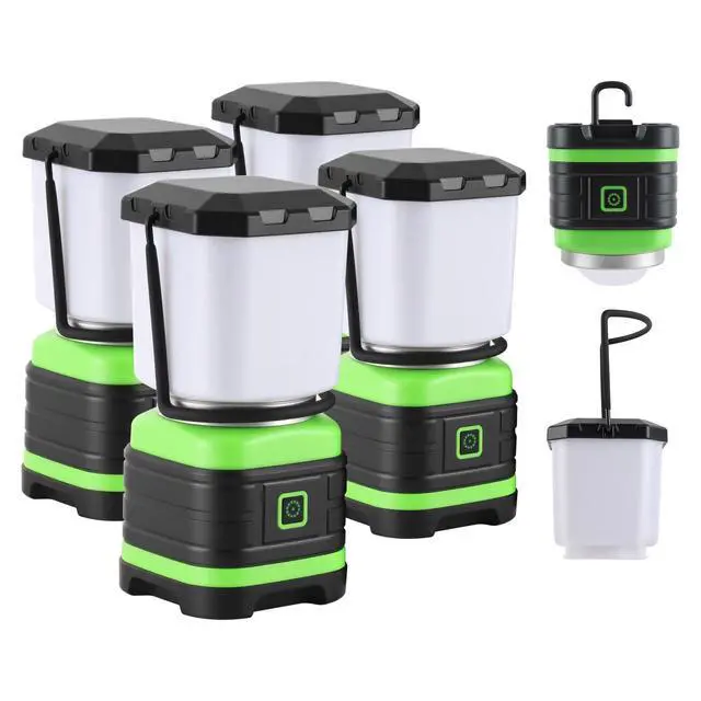Alt view image 5 of 7 - Lichamp LED Camping Lantern, Battery Powered LED Lights Camping Essentials, Portable Lanterns Flishlights for Emergency, Hurricanes, Outdoor Hiking, Power Outages, Survival Gear and Home Use, 4 Pack