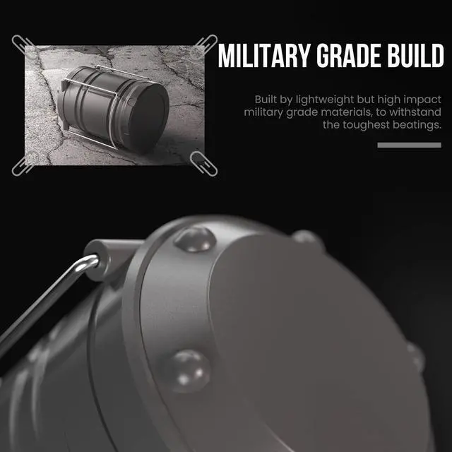 Alt view image 6 of 7 - LED Camping Lantern, 4 Pack Battery Powered Flashlight for Power Outages, Portable Collapsible Hanging Light Essential for Home, Outdoor, Emergency Lamp Survival Kit Gear for Hurricane, Gray