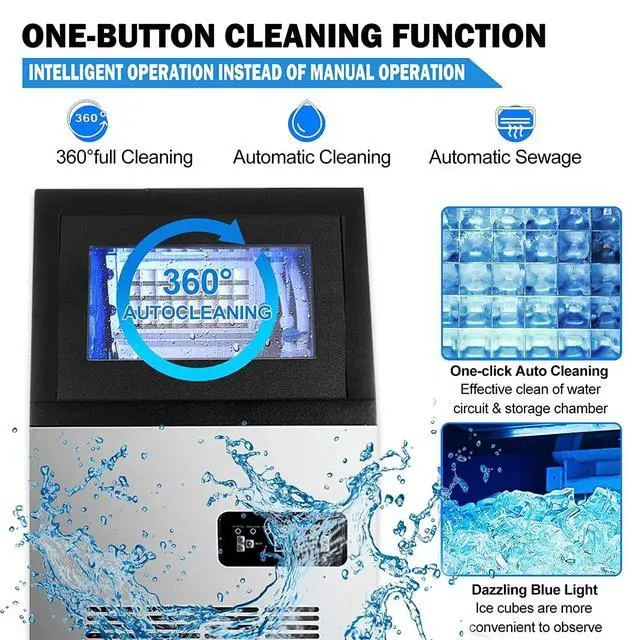 Alt view image 6 of 7 - Commercial Ice Maker 80-90Lbs/24H Undercounter Freestand Ice Cube Machine