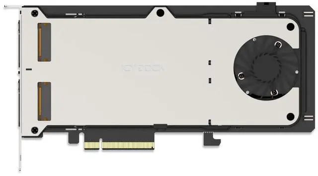 Main image of ICY DOCK ExpressSlot Elite MB303E5P-B Removable 2 Bay E1.S NVMe SSD (9.5mm) to PCIe 5.0 x8 Mobile Rack Enclosure / Adapter Card for PCIe Expansion Slot (PCIe Bifurcation required)