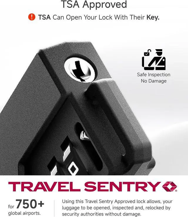 Alt view image 6 of 7 - TSA Locks for Luggage, Suitcase Locks TSA Approved, Luggage Locks, Gift Box, Ease of Use & Durable(Black,4 Pack)
