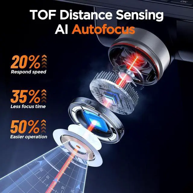 Alt view image 6 of 7 - Autofocus 4K Digital Microscope EM4K-AF, 52MP Soldering Microscope for PCB Repair, Coin Inspection & Watchmaking, 2000X Magnifier Scope, 8" IPS Screen, HDMI/USB Output, 10" Stand, 16GB Card