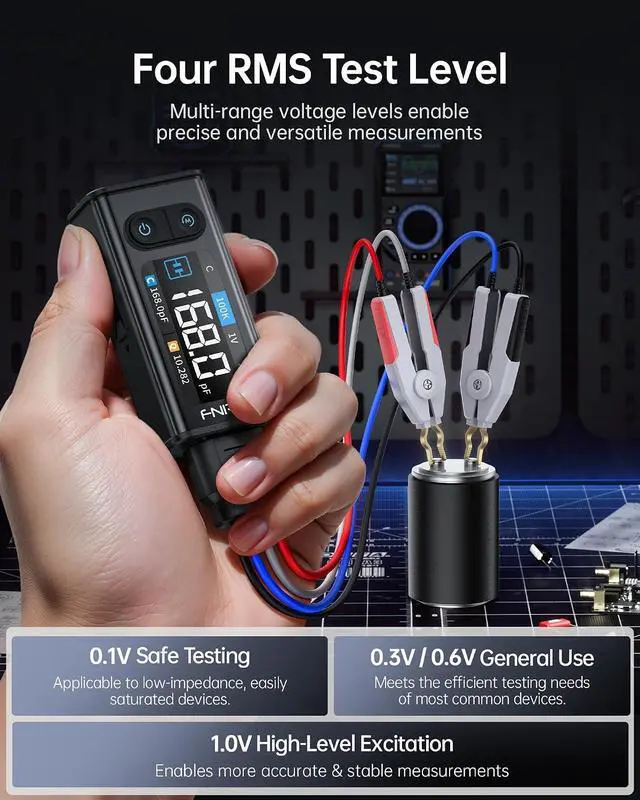 Alt view image 3 of 7 - LCR-ST2 100kHz LCR ESR Meter Tweezer, SMD & Through-Hole Component Tester, Auto Sort Compare, Resistor, Inductor, Diode, Capacitor Tester, Measures Voltage & Continuity, Full-Band Scan