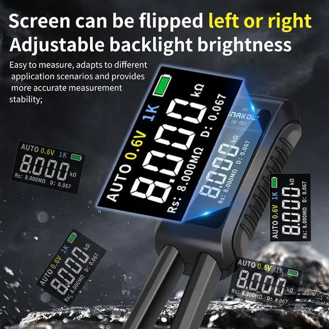 Alt view image 3 of 6 - LCR Meter, Digital Multimeter Tweezers, Mini Smart 10KHz SMD Tester with OLED Display, ESR Meter Capacitor Inductance Continuity Diode Tester, Auto Ranging Electronic Component Meters