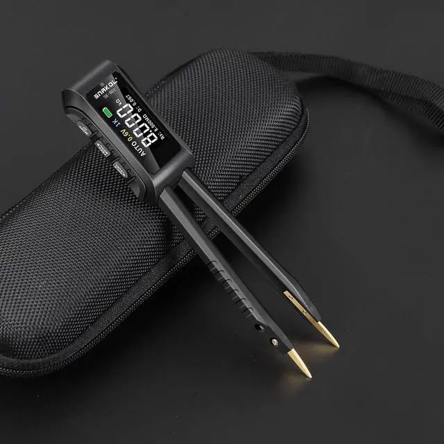 Alt view image 5 of 6 - LCR Meter, Digital Multimeter Tweezers, Mini Smart 10KHz SMD Tester with OLED Display, ESR Meter Capacitor Inductance Continuity Diode Tester, Auto Ranging Electronic Component Meters