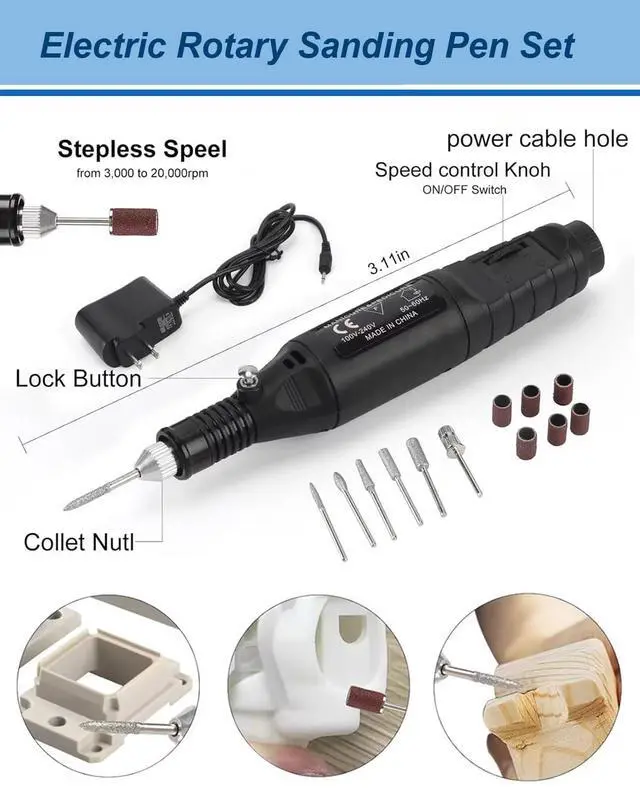 Alt view image 6 of 6 - 3D Printing Tool Kits for 3D Printer with Wood Toolbox 124Pcs 3D Printing Accessory Includes Deburring Tool,Sanding Pens, Tube Cutter for 3D Print Model Removing, Cleaning, Finishing