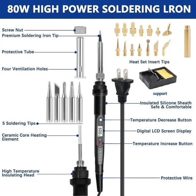 Alt view image 4 of 7 - 233Pcs 3D Printer Tool Kit with 3D Printer Accessories Bring Tool Box Includes Adjustable Temperature Soldering Welding Iron Kit for Disassembly Cleaning and Precision Machining 3D Printer Tools