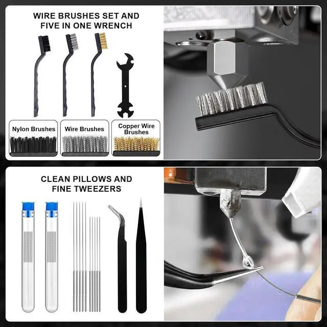 Alt view image 5 of 7 - 233Pcs 3D Printer Tool Kit with 3D Printer Accessories Bring Tool Box Includes Adjustable Temperature Soldering Welding Iron Kit for Disassembly Cleaning and Precision Machining 3D Printer Tools