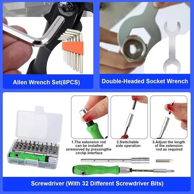 Alt view image 4 of 7 - 135PCS 3D Printer Tools Kit,3D Printer Accessories for 3D Printer Modeler Basic Tools Diverse,Including Nozzle Cleaning Kit,Polishing Machine,Deburring Tool for Remove/Trim and Finish 3D Print