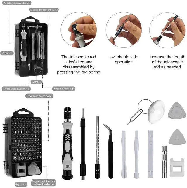 Alt view image 5 of 7 - 212Pcs 3D Printer Tool Kit with 3D Printer Accessories Bring Tool Box Includes Deburring Ideal for Disassembly Cleaning and Precision Machining Toolboxes
