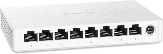 Main image of 2.5Gb Switch, 8 Port Network Switch 2.5 Gigabit, Unmanaged Ethernet Switch for Game Console, NAS, PC, Computer Networking Switch Plug & Play Fanless, Desktop Wall Mount, Lifetime Protection
