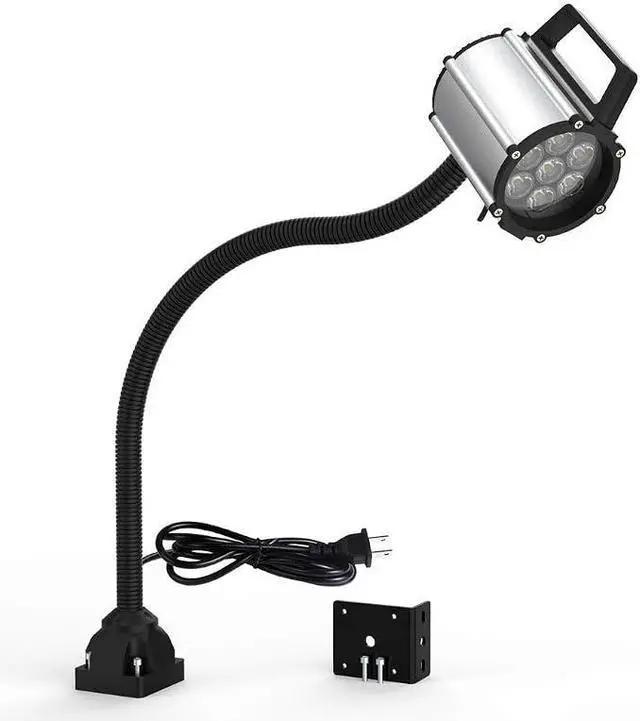 Main image of Work Desk Light, Machine Work Light, LED Flexible Gooseneck Light 700 Lumens IP66 Water and Dust Resistant 110-240 Volt Universal Fixed Base Work Light for Machine Tool and Lathe Industrial Lighting