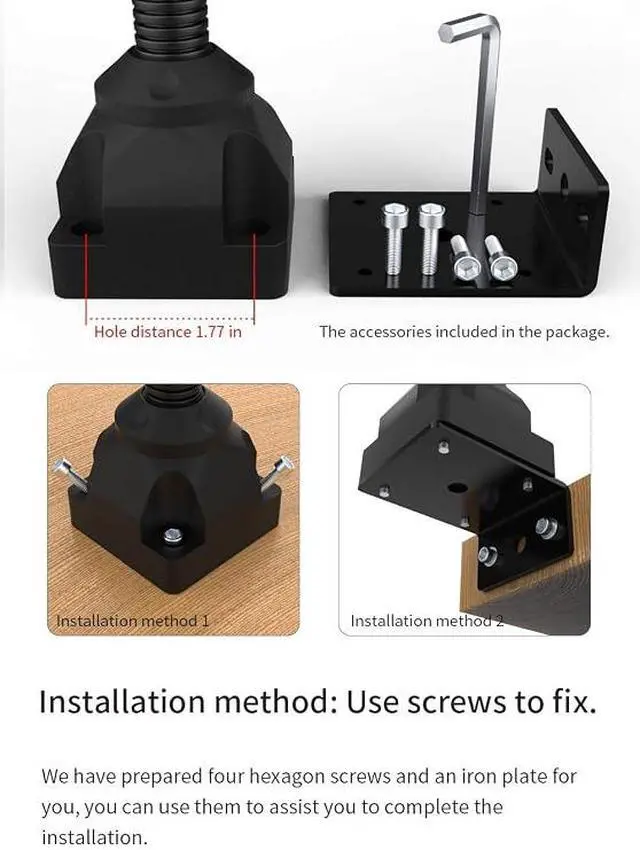 Alt view image 7 of 7 - Work Desk Light, Machine Work Light, LED Flexible Gooseneck Light 700 Lumens IP66 Water and Dust Resistant 110-240 Volt Universal Fixed Base Work Light for Machine Tool and Lathe Industrial Lighting