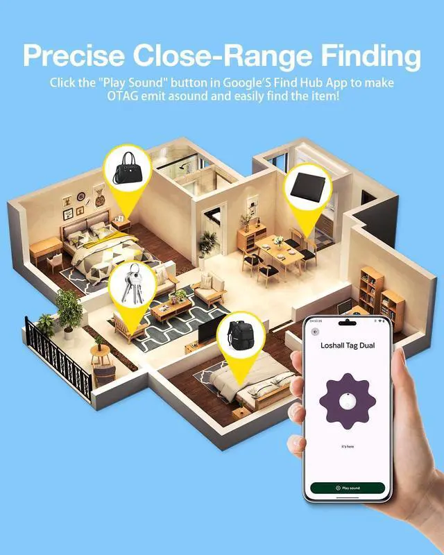 Alt view image 4 of 7 - Air Tags for Android,Air Tags-4 Pack Android,2 Year Battery Life,Air Tracker Tags with 4 Case,Google Find Trackers for Google'S Find Hub App,IP65 Waterproof Luggage Tracker for Keys