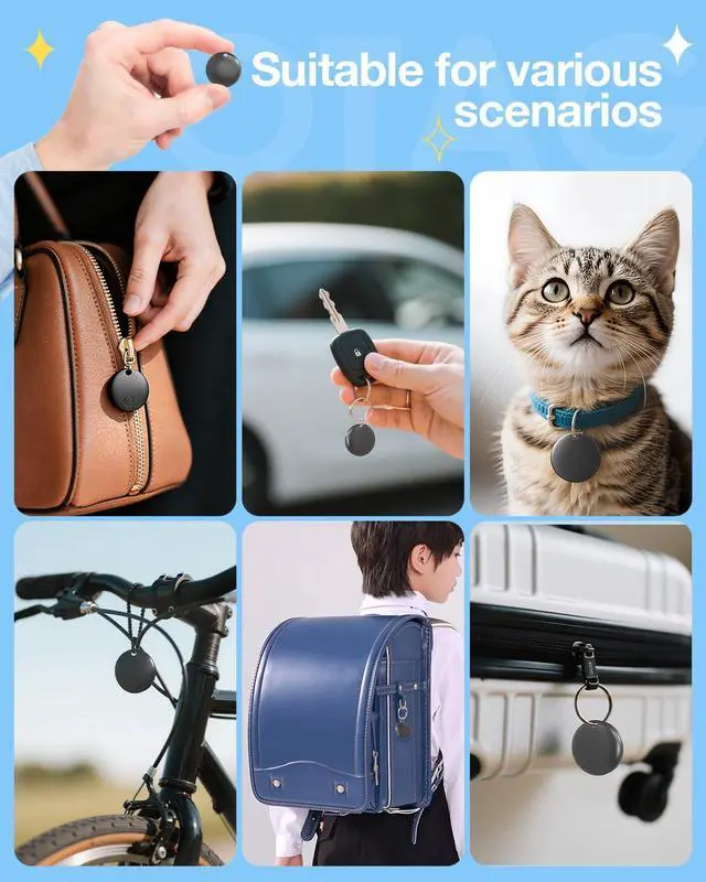 Alt view image 7 of 7 - Air Tags for Android,Air Tags-4 Pack Android,2 Year Battery Life,Air Tracker Tags with 4 Case,Google Find Trackers for Google'S Find Hub App,IP65 Waterproof Luggage Tracker for Keys