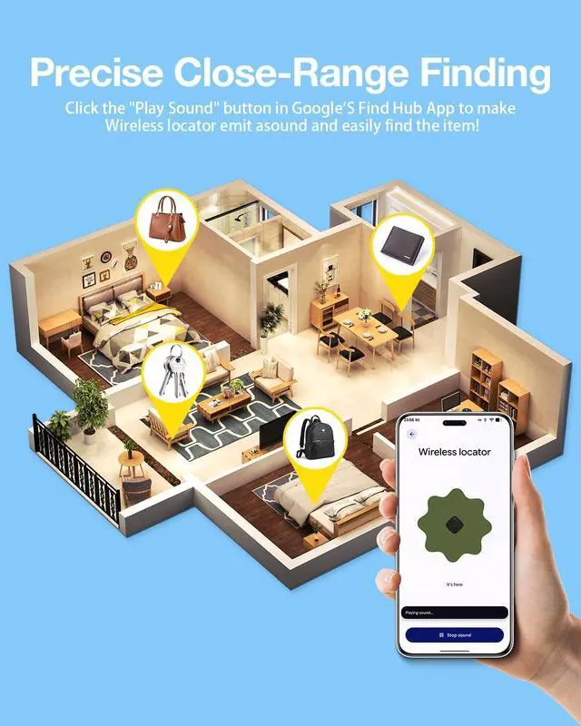 Alt view image 4 of 7 - Air Tags for Android,Air Tags-4 Pack Android,2 Year Battery Life,Air Tracker Tags with 4 Case,Google Find Trackers for Google'S Find Hub App,IP65 Waterproof Luggage Tracker for Keys