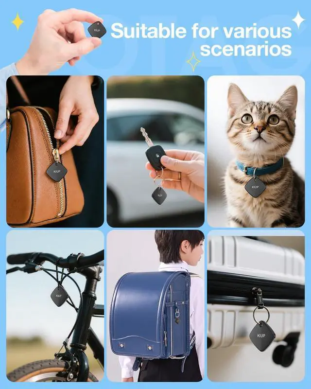Alt view image 3 of 7 - Air Tags for Android,Air Tags-4 Pack Android,2 Year Battery Life,Air Tracker Tags with 4 Case,Google Find Trackers for Google'S Find Hub App,IP65 Waterproof Luggage Tracker for Keys