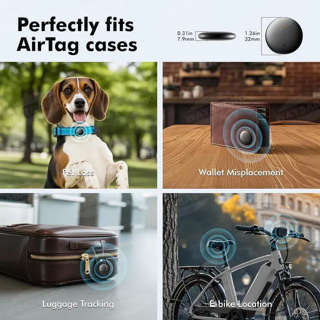 Alt view image 7 of 7 - Bluetooth Tracker 4-Pack Smart Tag for Android & Samsung | 3-Year Battery Life, IP66 Waterproof,100db, Item Finder for Keys, Wallet, Luggage. Works with Google Find Hub.
