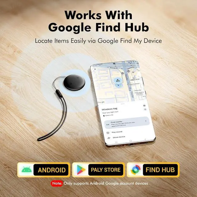 Alt view image 4 of 7 - Bluetooth Tracker 4-Pack Smart Tag for Android & Samsung | 3-Year Battery Life, IP66 Waterproof,100db, Item Finder for Keys, Wallet, Luggage. Works with Google Find Hub.
