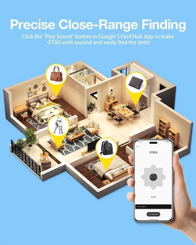 Alt view image 5 of 7 - Air Tags for Android,Air Tags-4 Pack Android,Air Tracker Tags with 4 Case,2 Year Battery Life,Google Find Trackers for Google'S Find Hub App,IP65 Waterproof Luggage Tracker for Key,4 Colour