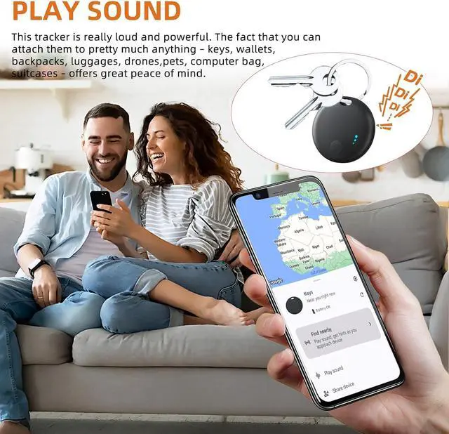 Alt view image 4 of 7 - Smart Tags-4 Pack Android, Air Tracker Tags for Android, Bluetooth Smart Tags, Luggage Tracker Works with Google's Find Hub App, Key Finders Item Locator for Keys, Wallets, Suitcases