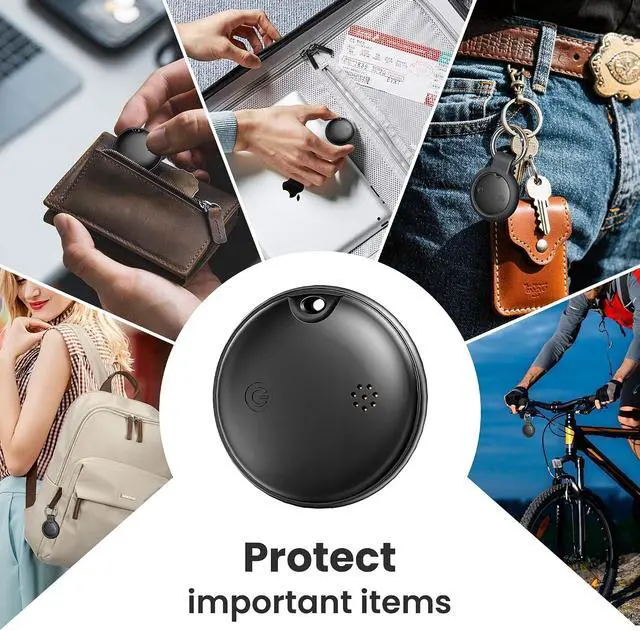 Alt view image 7 of 7 - 2026 New Dual System Air Tracker Tags-4 Pack for Both iOS & Android Phones, Bluetooth Tracker Compatible with Apple Find My (iOS) & Google Find Hub (Android) Device for Luggage, Keys, Wallets