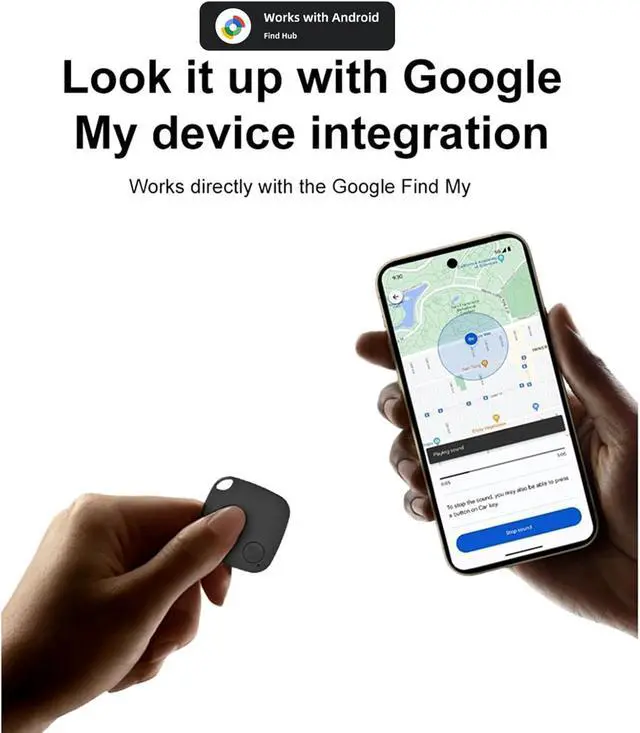 Alt view image 6 of 6 - 4 Pack Android Air Trackers,2026 New Tracker Tags for Android,Key Finder,Compatible with Google Find Hub App, IP66 Waterproof,Luggage,Keys,Backpack Trackers,4colors (Square 4 Colors)