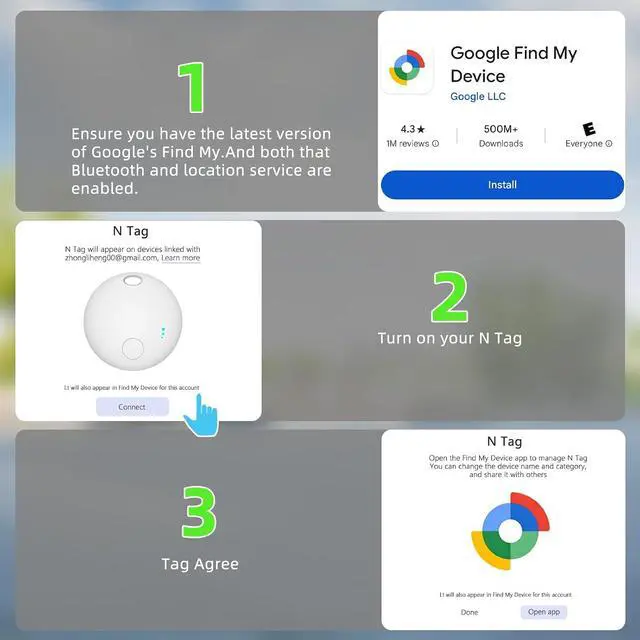Alt view image 2 of 7 - Smart Tags-4 Pack Android, Air Tracker Tags for Android | Bluetooth Smart Tags, Luggage Tracker Works with Google's Find Hub App, Key Finders Item Locator for Keys, Wallets, Suitcases