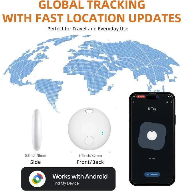 Alt view image 4 of 7 - Smart Tags-4 Pack Android, Air Tracker Tags for Android | Bluetooth Smart Tags, Luggage Tracker Works with Google's Find Hub App, Key Finders Item Locator for Keys, Wallets, Suitcases