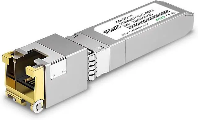 Main image of 80-Meter 10Gb SFP+ to RJ-45 Module Transceiver up to 262Ft (80m), 1.25/2.5/5/10G-T for RJ45 Port CAT6a Module, Auto-Negotiation, for Cisco SFP-10G-T-S, Meraki, TP-Link (1 Pack)