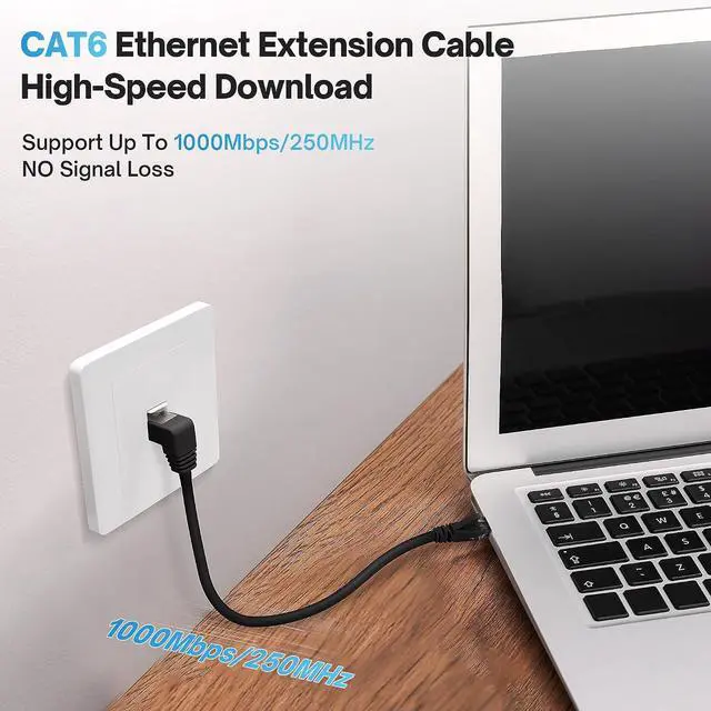 Alt view image 4 of 5 - Cat 6 Ethernet Extension Cable 10Pack,Multiple Angle (UP/Down/Left/Right/Straight), Right Angle Cat6 RJ45 Male to Male Space saving Gigabit Network LAN Patch Cord,250MHz 1Gbps for PC, Router, Xbox-3FT
