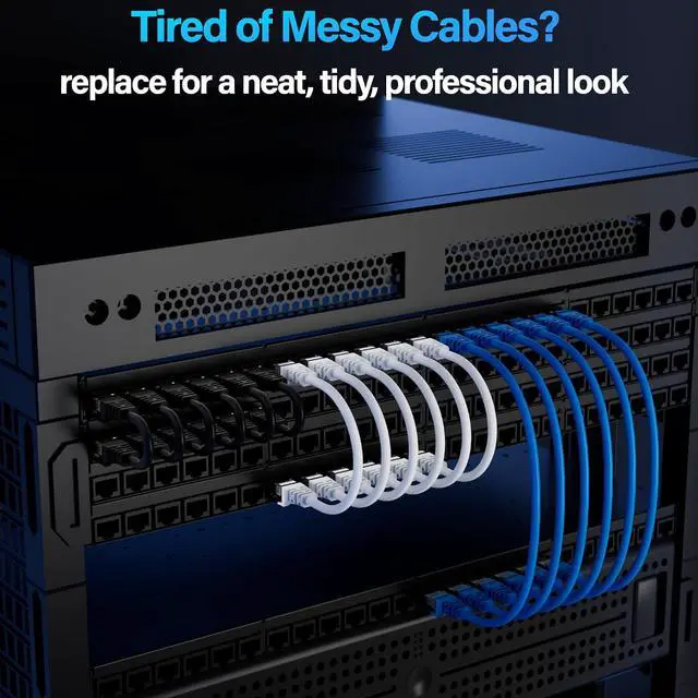 Alt view image 2 of 7 - Cat6 Ethernet Cable 10Gbps 2 feet (10 Pack), UTP Ethernet Cable Cat 6, Flexible Bare Copper Cat6 Cable, Cat 6 Network Cable for Server, Data Center