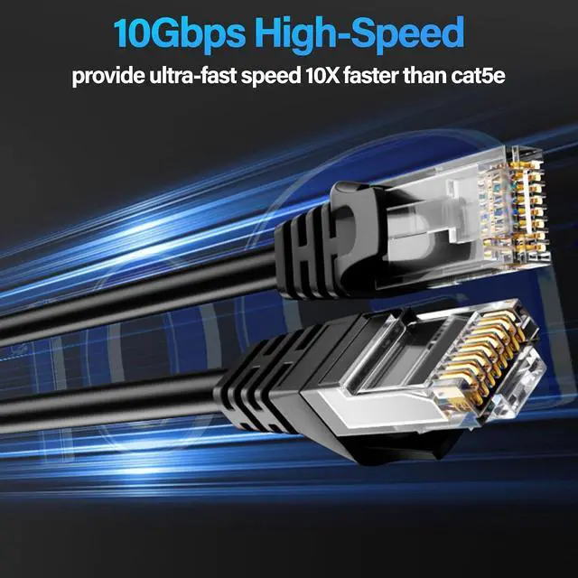 Alt view image 4 of 7 - Cat6 Ethernet Cable 10Gbps 2 feet (10 Pack), UTP Ethernet Cable Cat 6, Flexible Bare Copper Cat6 Cable, Cat 6 Network Cable for Server, Data Center
